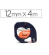 CINTA Q-CONNECT 12MM X 4MT NEGRO-ROJO COSMICO PARA MAQUINA LETRATAG