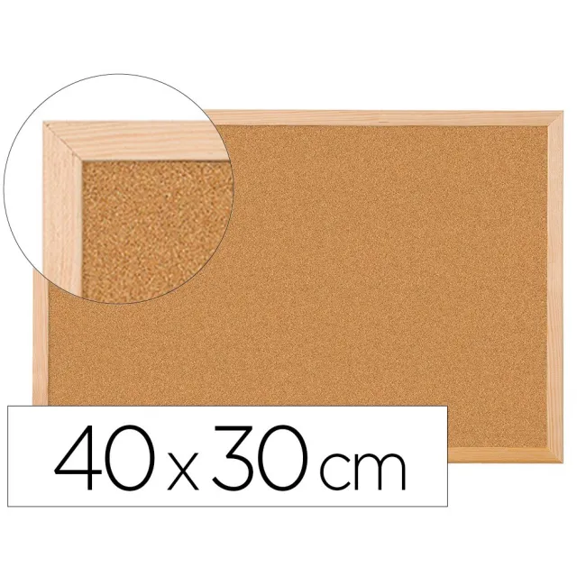 PIZARRA CORCHO Q-CONNECT 40X30 CM MARCO DE MADERA