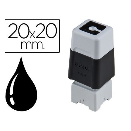 SELLO AUTOMATICO BROTHER 20 MM X 20 MM NEGRO