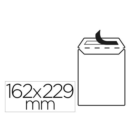 SOBRE LIDERPAPEL BOLSA N 16 BLANCO C5 162X229 MM TIRA DE SILICONA P...