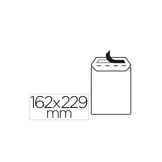 SOBRE LIDERPAPEL BOLSA N 16 BLANCO C5 162X229 MM TIRA DE SILICONA P...