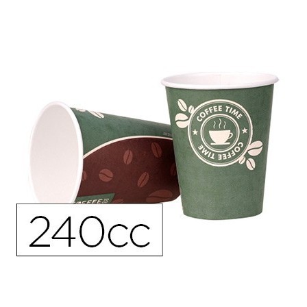VASO TERMICO CARTON 240 CC PAQUETE DE 50 UNIDADES