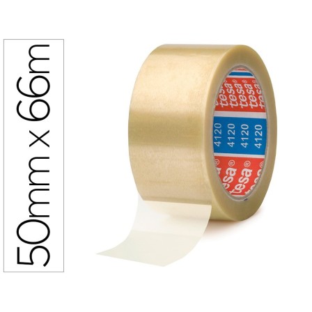 CINTA ADHESIVA TESA PVC COLOR TRANSPARENTE 66MTSX50MM PARA EMBALAJE