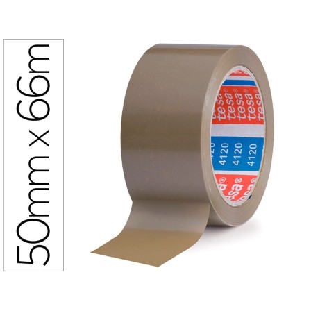 CINTA ADHESIVA TESA PVC COLOR MARRON 66MTSX50MM PARA EMBALAJE