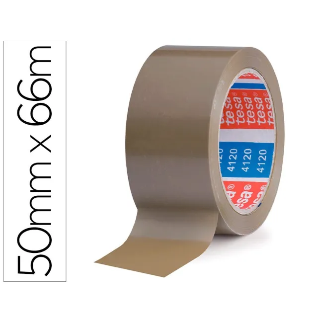 CINTA ADHESIVA TESA PVC COLOR MARRON 66MTSX50MM PARA EMBALAJE