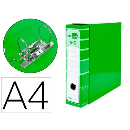 ARCHIVADOR DE PALANCA LIDERPAPEL A4 FILING SYSTEM FORRADO SIN RADO ...