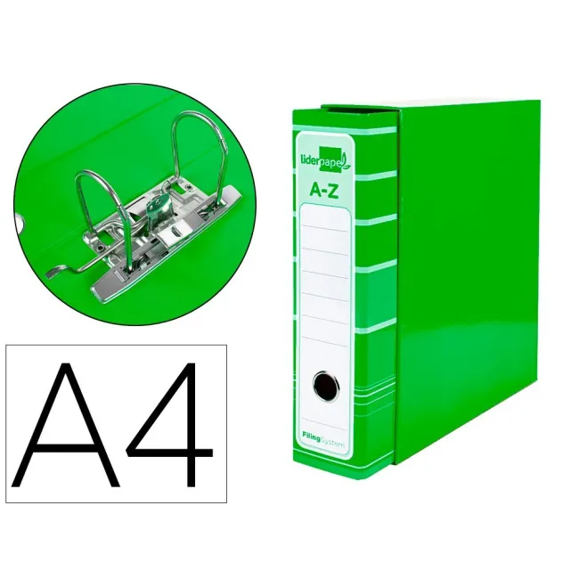 ARCHIVADOR DE PALANCA LIDERPAPEL A4 FILING SYSTEM FORRADO SIN RADO ...