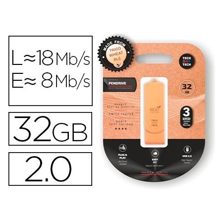 MEMORIA USB TECH ONE TECH ECOTECH BIODEGRADABLE 32 GB USB 2.0