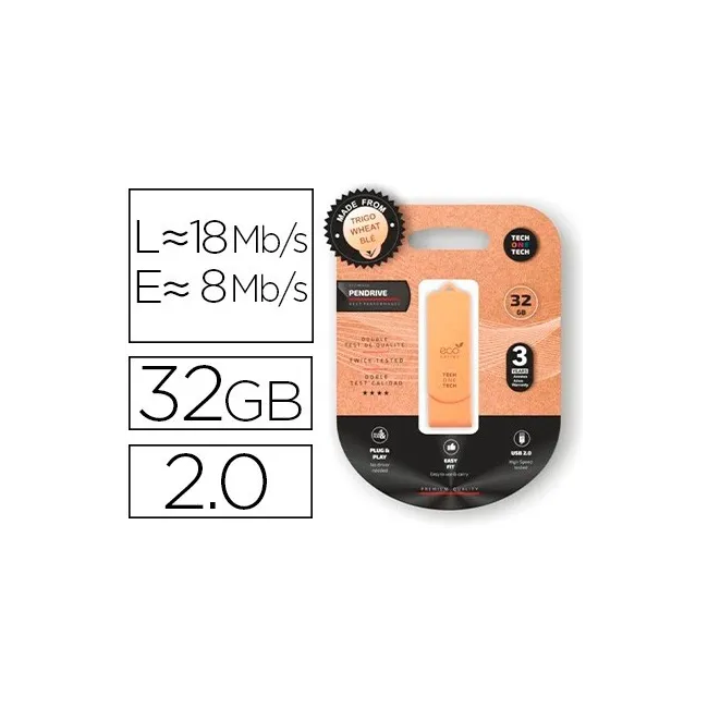 MEMORIA USB TECH ONE TECH ECOTECH BIODEGRADABLE 32 GB USB 2.0