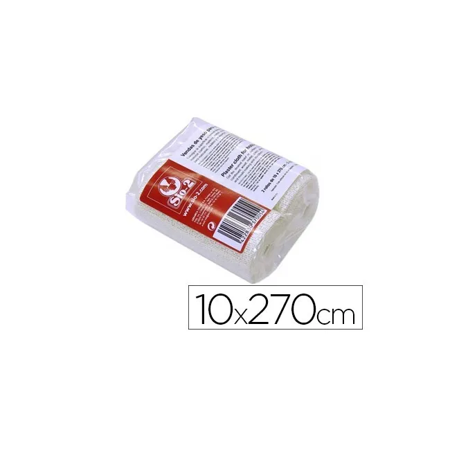VENDAS YESO SIO-2 10X270 CM PAQUETE DE 2 ROLLOS IDEAL PARAMASCARAS ...