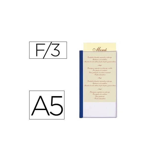 PORTA MENUS LIDERPAPEL PVC DIN A5 CON 3 FUNDAS