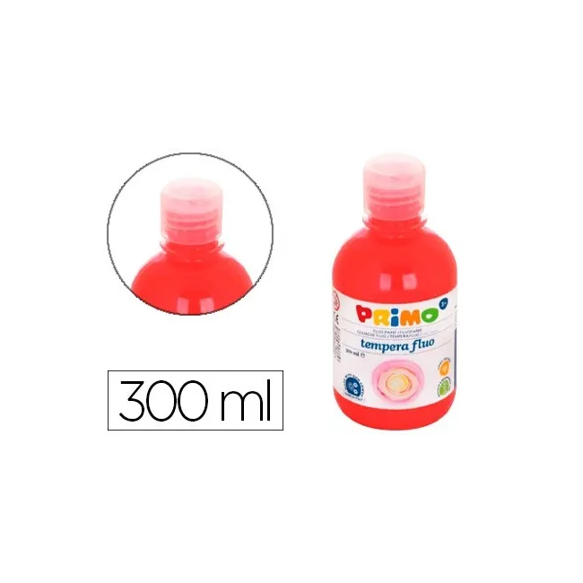 TEMPERA LIQUIDA PRIMO ESCOLAR 300 ML ROJO FLUORESCENTE