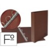CARPETA DE 4 ANILLAS 25MM MIXTAS LIDERPAPEL FOLIO CARTON CUERO FORR...