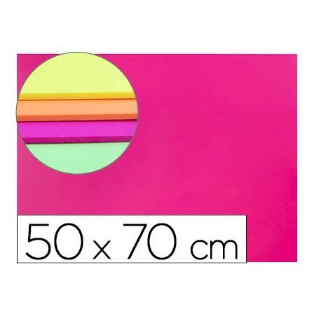 GOMA EVA LIDERPAPEL 50X70CM 60G/M2 ESPESOR 2MM FLUOR ROSA