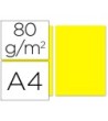 PAPEL COLOR LIDERPAPEL A4 80G/M2 AMARILLO PAQUETE DE 100