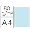 PAPEL COLOR LIDERPAPEL A4 80G/M2 CELESTE PAQUETE DE 100