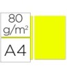 PAPEL COLOR LIDERPAPEL A4 80G/M2 LIMON PAQUETE DE 100