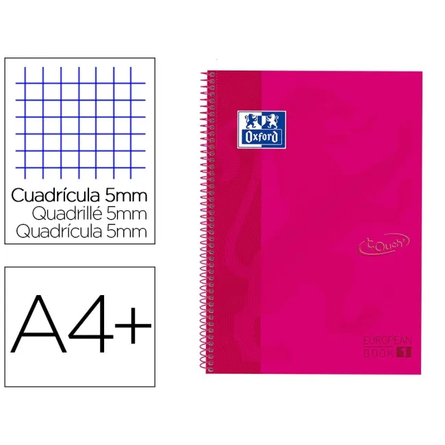 CUADERNO ESPIRAL OXFORD EBOOK 1 TAPA EXTRADURA DIN A4+ 80 H CUADRIC...