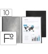 CARPETA LIDERPAPEL ESCAPARATE 10 FUNDAS PVC FOLIO NEGRO