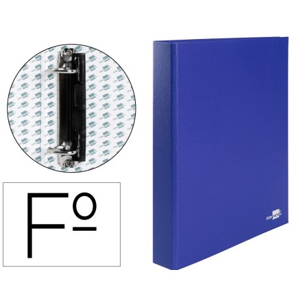 CARPETA DE 2 ANILLAS 25MM MIXTAS LIDERPAPEL FOLIO CARTON FORRADO PA...