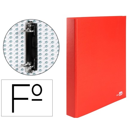 CARPETA DE 2 ANILLAS 25MM MIXTAS LIDERPAPEL FOLIO CARTON FORRADO PA...