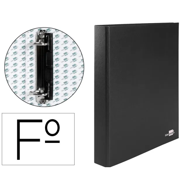 CARPETA DE 2 ANILLAS 25MM MIXTAS LIDERPAPEL FOLIO CARTON FORRADO PA...