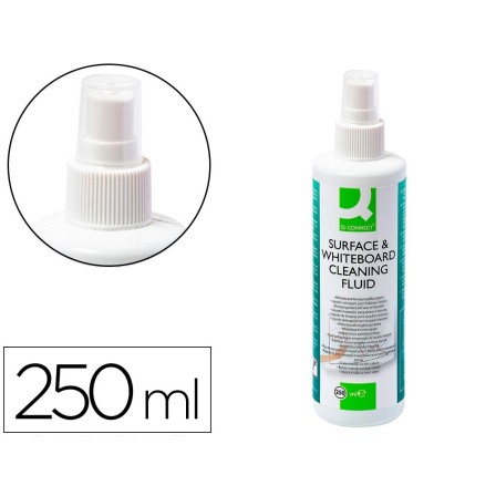 SPRAY Q-CONNECT LIMPIADOR DE PIZARRAS BLANCAS BOTE DE 250 ML.