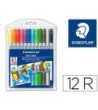 ROTULADOR STAEDTLER NORIS CLUB DOBLE PUNTA CAJA DE 12 COLORES SURTIDOS
