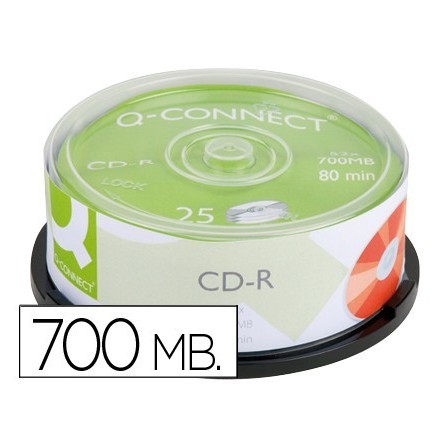 CD-R Q-CONNECT CAPACIDAD 700MBDURACION 80MIN VELOCIDAD 52X BOTE DE ...