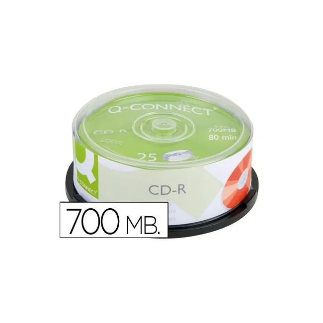 CD-R Q-CONNECT CAPACIDAD 700MBDURACION 80MIN VELOCIDAD 52X BOTE DE ...