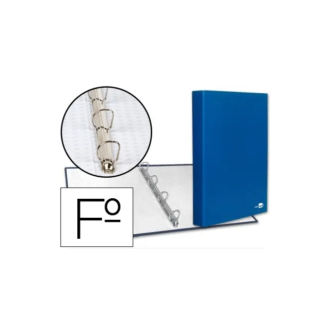 CARPETA DE 4 ANILLAS 25MM MIXTAS LIDERPAPEL FOLIO CARTON FORRADO PA...
