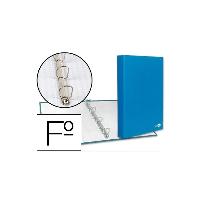 CARPETA DE 4 ANILLAS 25MM MIXTAS LIDERPAPEL FOLIO CARTON FORRADO PA...