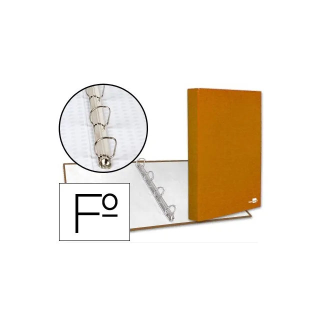 CARPETA DE 4 ANILLAS 25MM MIXTAS LIDERPAPEL FOLIO CARTON FORRADO PA...