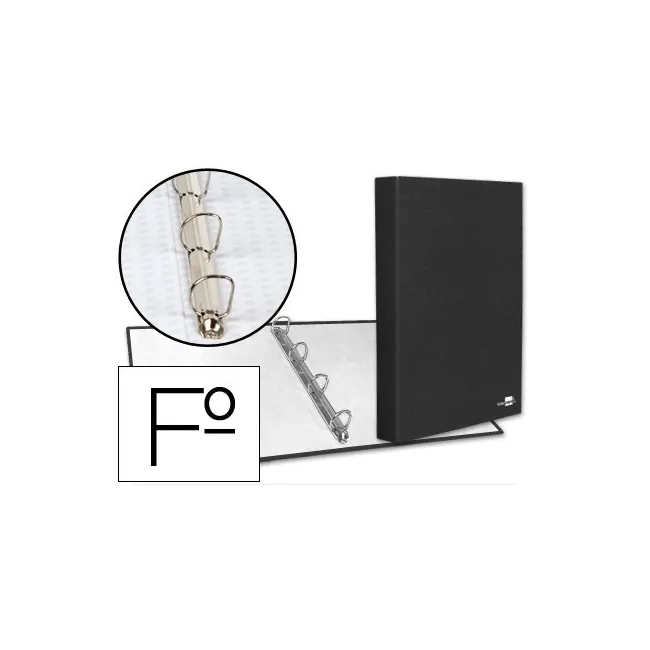 CARPETA DE 4 ANILLAS 25MM MIXTAS LIDERPAPEL FOLIO CARTON FORRADO PA...