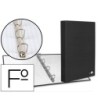 CARPETA DE 4 ANILLAS 25MM MIXTAS LIDERPAPEL FOLIO CARTON FORRADO PA...