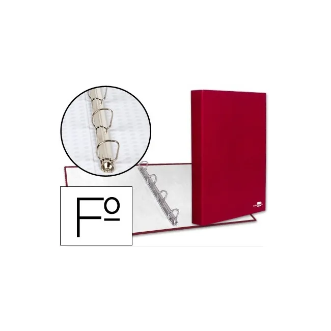 CARPETA DE 4 ANILLAS 25MM MIXTAS LIDERPAPEL FOLIO CARTON FORRADO PA...