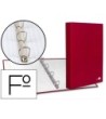 CARPETA DE 4 ANILLAS 25MM MIXTAS LIDERPAPEL FOLIO CARTON FORRADO PA...