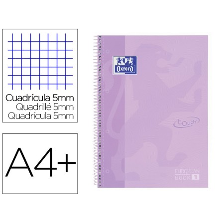 CUADERNO ESPIRAL OXFORD EBOOK 1 SCHOOL TOUCH TE DIN A4+ 80 HOJAS CU...