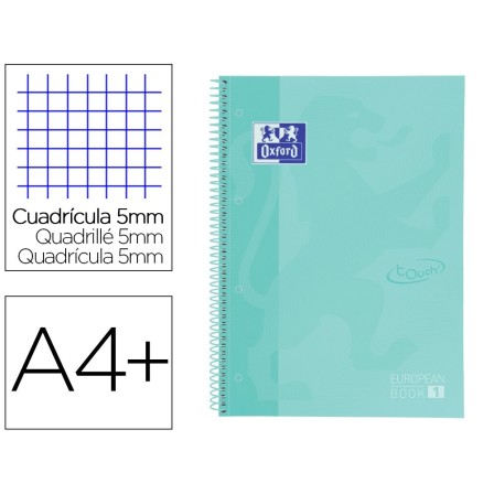 CUADERNO ESPIRAL OXFORD EBOOK 1 SCHOOL TOUCH TE DIN A4+ 80 HOJAS CU...