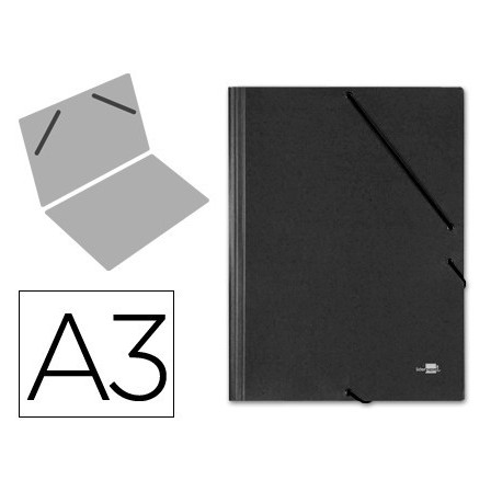 CARPETA PLANOS LIDERPAPEL A3 CARTON GOFRADO N 12 NEGRO