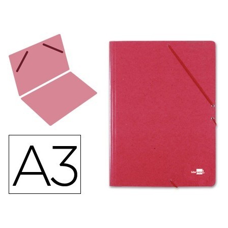 CARPETA PLANOS LIDERPAPEL A3 CARTON GOFRADO N 12 ROJO