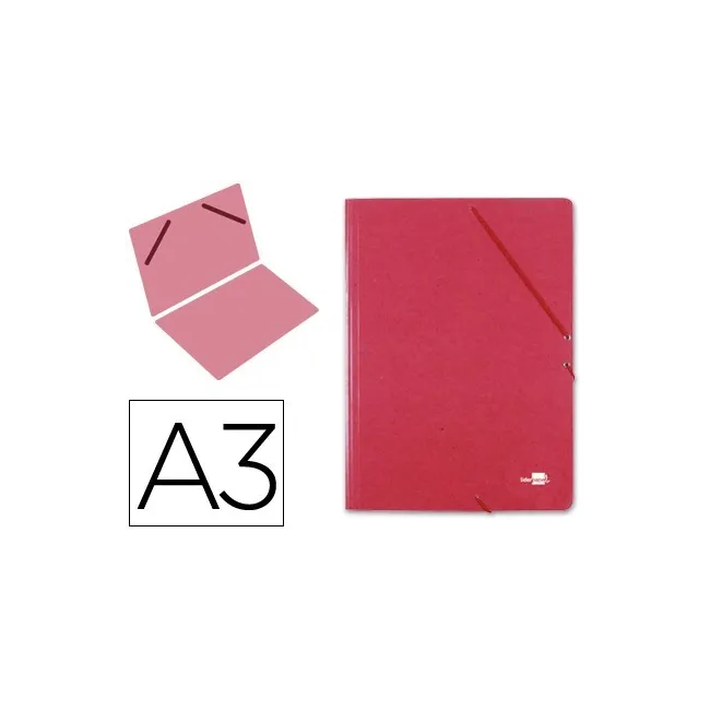CARPETA PLANOS LIDERPAPEL A3 CARTON GOFRADO N 12 ROJO