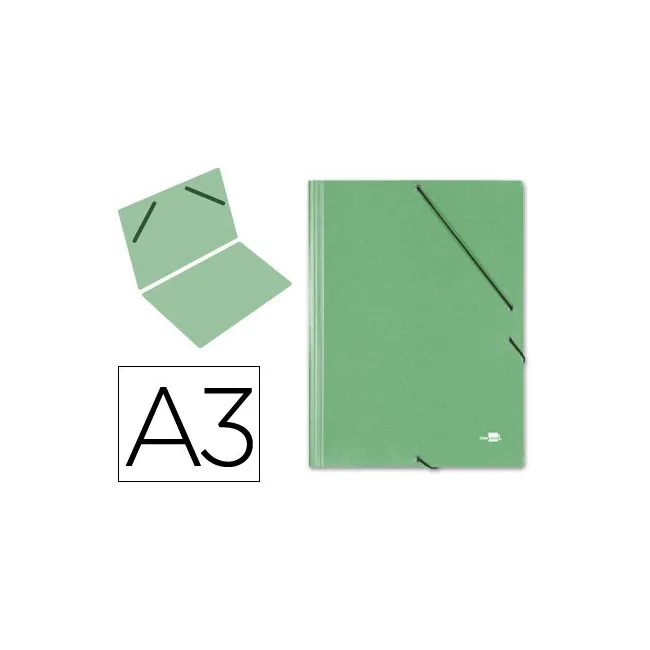 CARPETA PLANOS LIDERPAPEL A3 CARTON GOFRADO N 12 VERDE