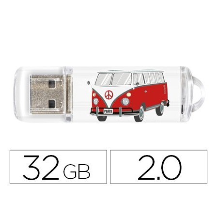 MEMORIA USB TECH ON TECH FLASH DRIVE 32 GB 2.0 CAMPER VAN-VAN
