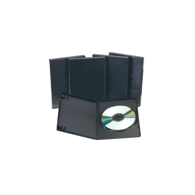 CAJA DVD Q-CONNECT -CON INTERIOR NEGRO -PACK DE 5 UNIDADES