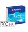 CD-ROM VERBATIM EXTRA PROTECCION CAPACIDAD 700MB VELOCIDAD 52X 80 M...