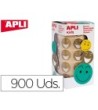 GOMETS APLI AUTOADHESIVO SMILE ORO CARA FELIZ ROLLO DE 900 UNIDADES