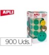 GOMETS APLI AUTOADHESIVO SMILE VERDE CARA FELIZ ROLLO DE 900 UNIDADES