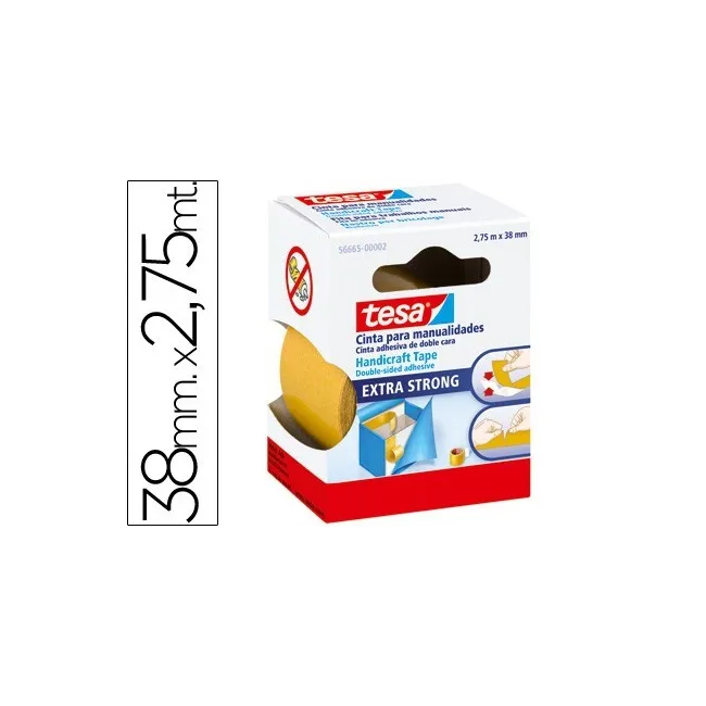 CINTA DOBLE CARA TESA FILM MANUALIDADES 2,75MT X38MM