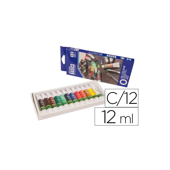 PINTURA OLEO ARTIST CAJA CARTON DE 12 COLORES SURTIDOS TUBO DE 12 ML